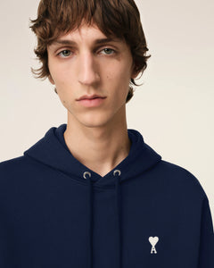 AMI Hoodie Ami de Coeur Ecru Bleu Nuit