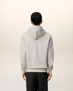 AMI Hoodie Zippé Ami de Coeur Noir Gris Cendre