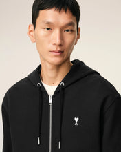 Charger l'image dans la galerie, AMI Hoodie Zippé Ami de Coeur Noir Blanc Creme