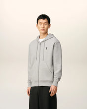 Charger l&#39;image dans la galerie, AMI Hoodie Zippé Ami de Coeur Noir Gris Cendre