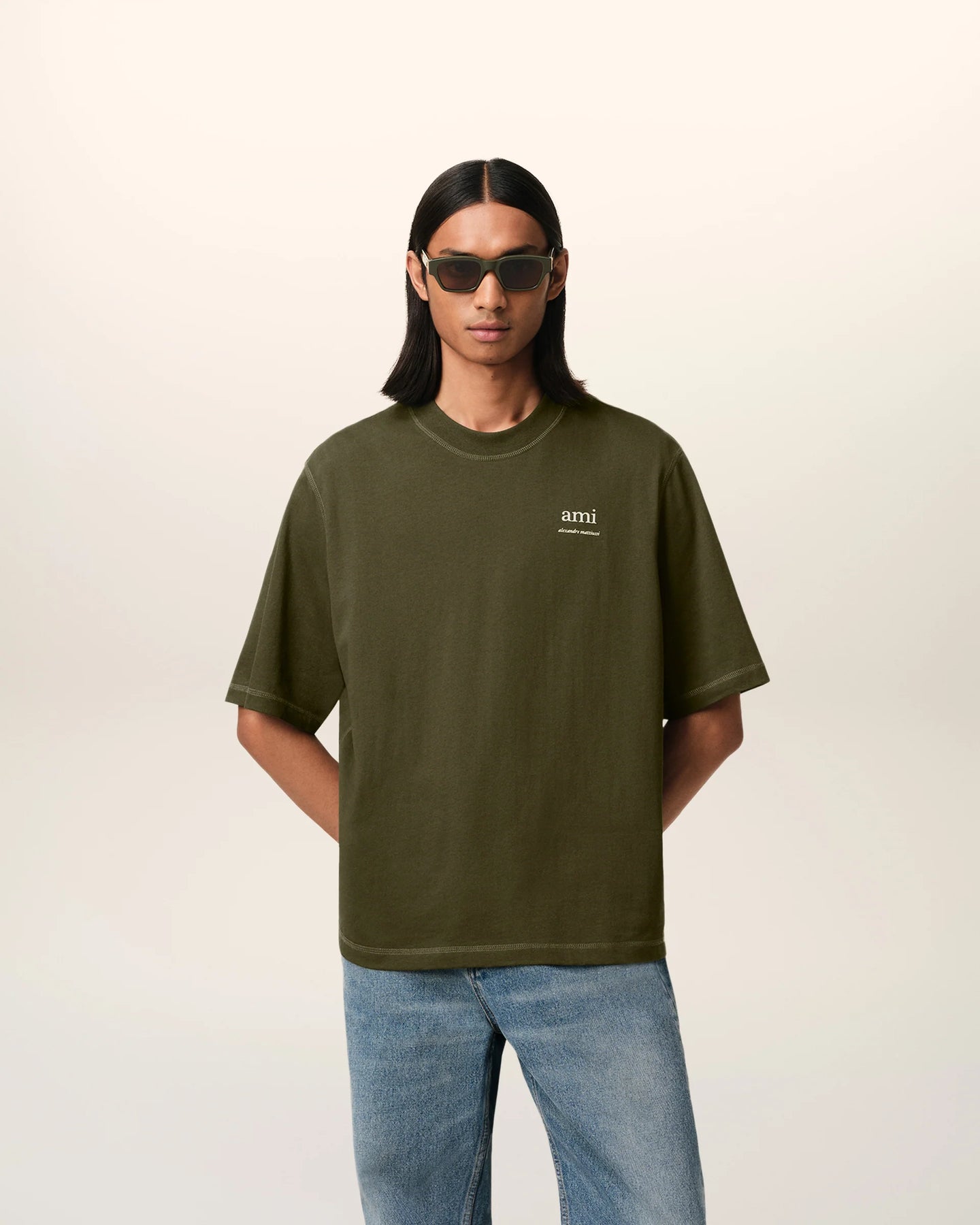 AMI T-shirt Ami Alexandre Mattiussi Loden
