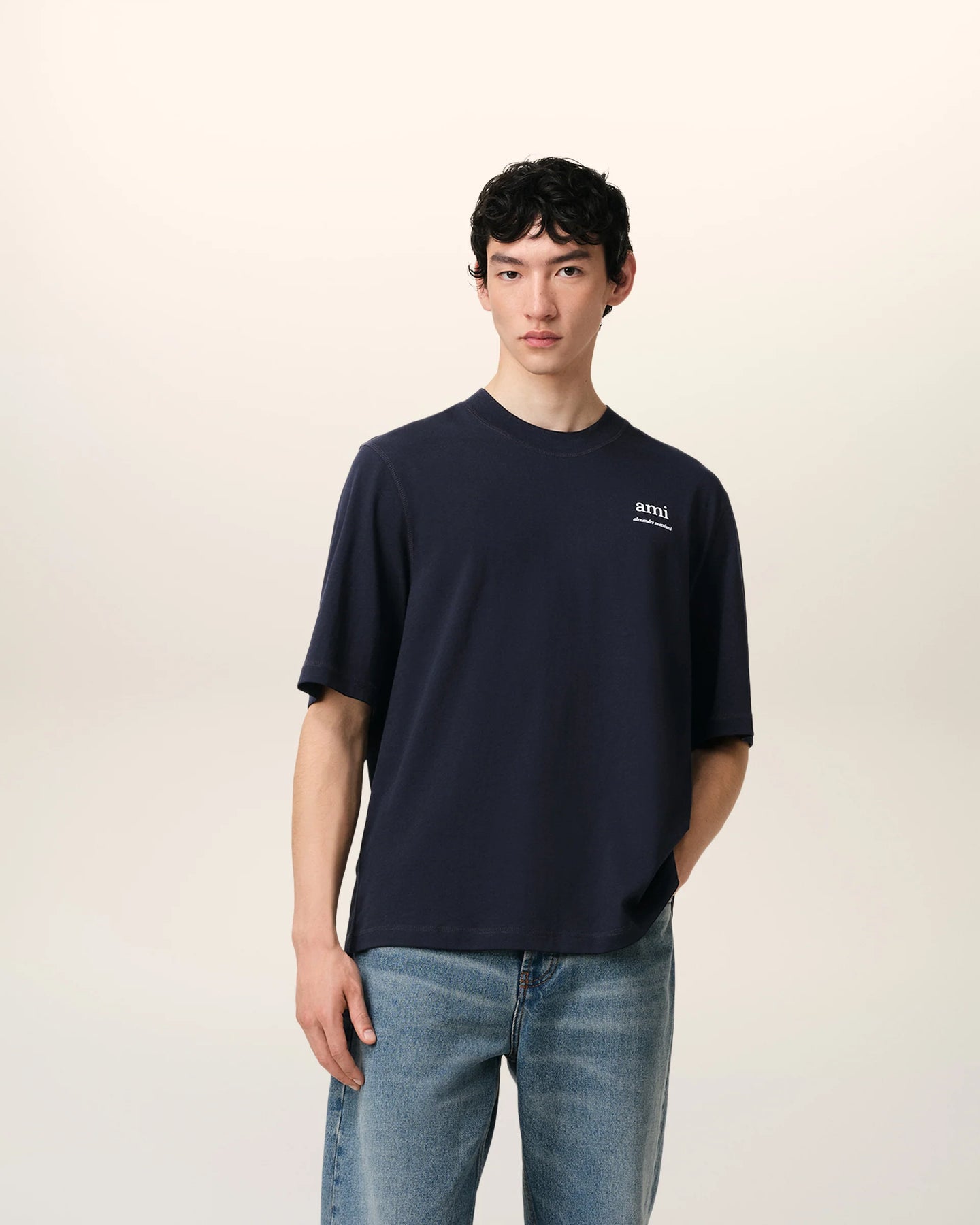 AMI T-shirt Ami Alexandre Mattiussi Bleu Marine