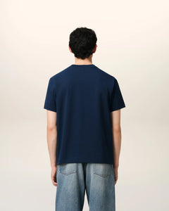 AMI T-shirt Ami de Coeur Ecru Bleu Nuit