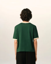 Charger l'image dans la galerie, AMI T-shirt Ami de Coeur Contrasté Vert Bouteille Ivoire