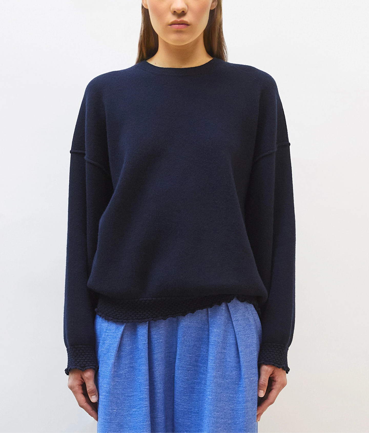 Molli Sweatshirt Dump Finitions Smockées Nuit