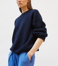 Charger l&#39;image dans la galerie, Molli Sweatshirt Dump Finitions Smockées Nuit