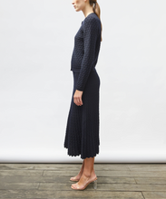 Charger l'image dans la galerie, Molli Jupe Thelma Longue en Maille Cannage Nuit
