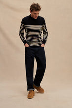 Charger l'image dans la galerie, Le Minor Pull Marinière en Laine Bleu Marine