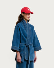 Charger l'image dans la galerie, Homecore Veste Kimono Kura en Denim Grey Blue