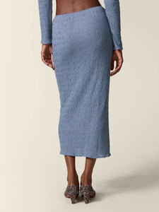 Rouje Jupe Naella Tube Midi Denim