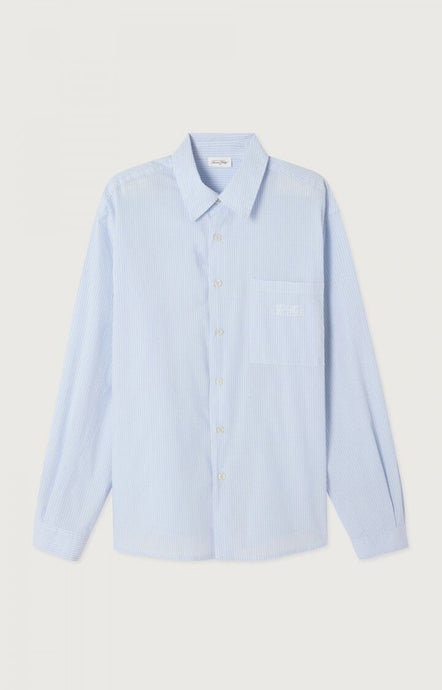 American vintage Chemise Eluabird Rayures Bleu