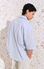 Charger l'image dans la galerie, American vintage Chemise Eluabird Manches Courtes Rayures Bleu