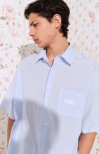 Charger l'image dans la galerie, American vintage Chemise Eluabird Manches Courtes Rayures Bleu
