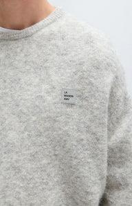 American vintage Pull Vitow en Alpaga Gris Clair