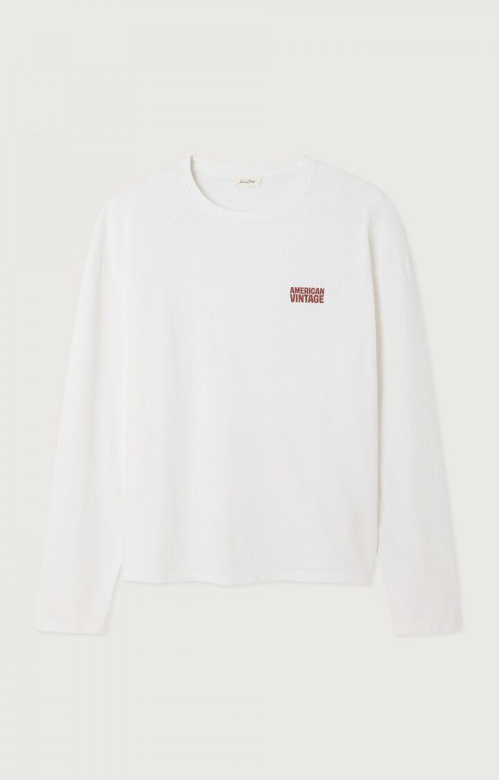 American vintage T-Shirt Manches Longues Ykobow Blanc