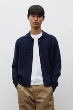 Charger l'image dans la galerie, Norse Projects Cardigan Aldrup Lambswool Dark Navy