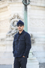 Charger l'image dans la galerie, Drapeau Noir Surchemise en Laine Navy