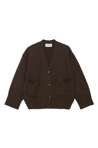 Bellepiece Cardigan Oxford en Laine Brownie