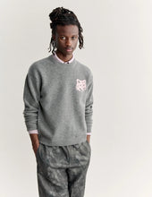 Charger l'image dans la galerie, Maison Kitsuné Pull Fox Head Intarsia Mid Grey