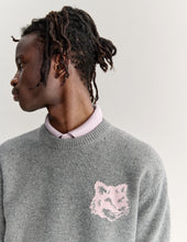 Charger l'image dans la galerie, Maison Kitsuné Pull Fox Head Intarsia Mid Grey