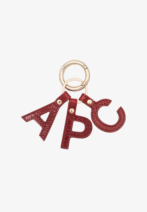 A.P.C. Porte-Clefs Lettres Rouge