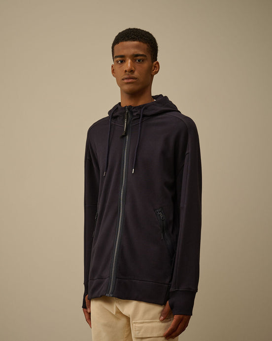 C.P. Company Hoodie Diagonal Raised Fleece Goggle Total Eclipse