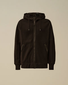 C.P. Company Hoodie Diagonal Raised Fleece Goggle Black