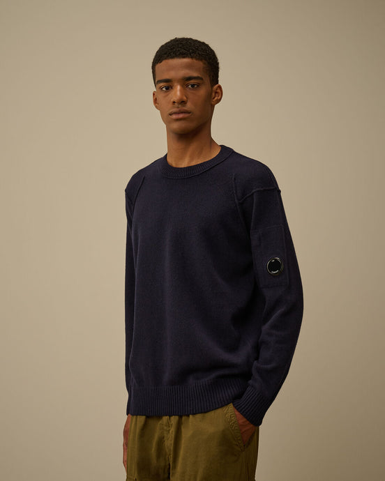 C.P. Company Pull Lambswool GRS Crewneck Total Eclipse