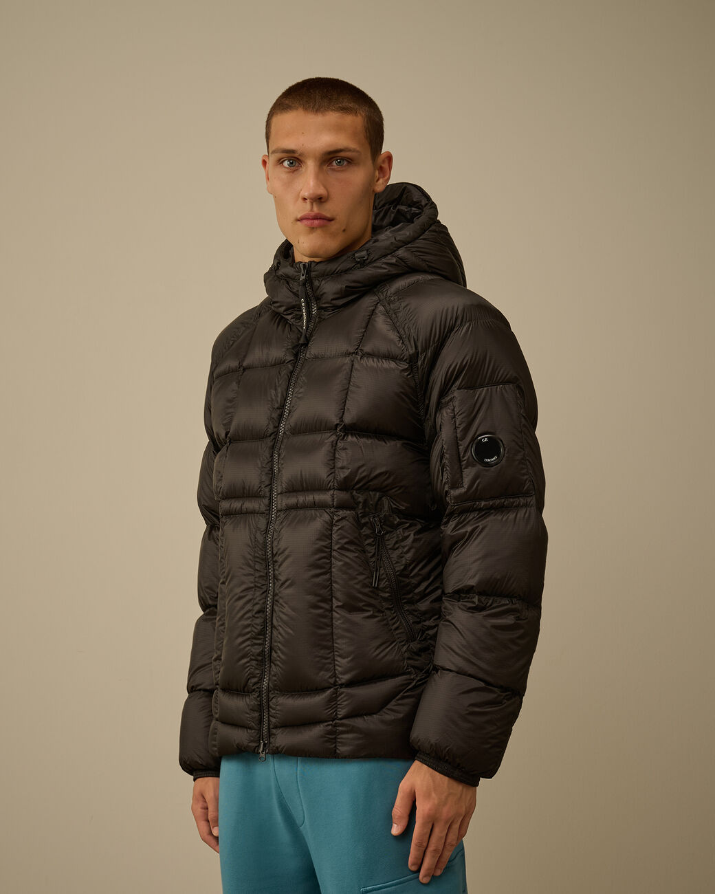 C.P. Company Veste DD Shell Hooded Down Puffer Black