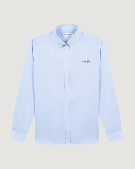 Maison Labiche Chemise Malesherbes Out of Office Sky Blue