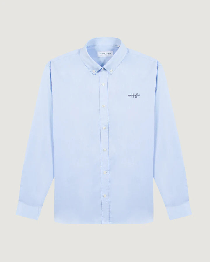 Maison Labiche Chemise Malesherbes Out of Office Sky Blue