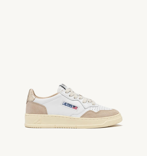 Autry Sneakers Medalist 01 Low Leather Suede Gold LS75