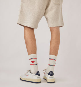 AUTRY x Maison Kitsuné Chaussettes avec Logo White