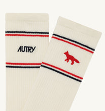 Charger l&#39;image dans la galerie, AUTRY x Maison Kitsuné Chaussettes avec Logo White