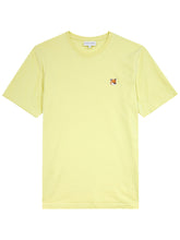 Charger l&#39;image dans la galerie, Maison Kitsuné T-shirt Fox head Patch Chalk Yellow