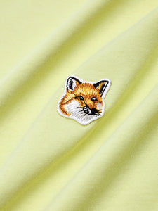 Maison Kitsuné T-shirt Fox head Patch Chalk Yellow