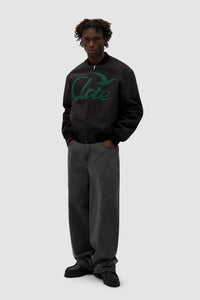 Arte Veste Bomber en Coton Logo Bird Black