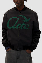 Charger l&#39;image dans la galerie, Arte Veste Bomber en Coton Logo Bird Black