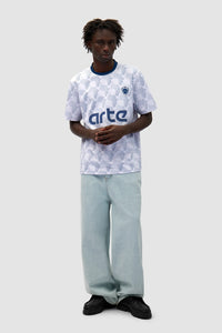 Arte T-Shirt Football White Navy