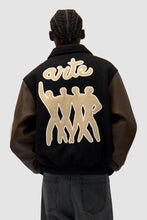 Charger l&#39;image dans la galerie, Arte Veste Varsity Black Brown