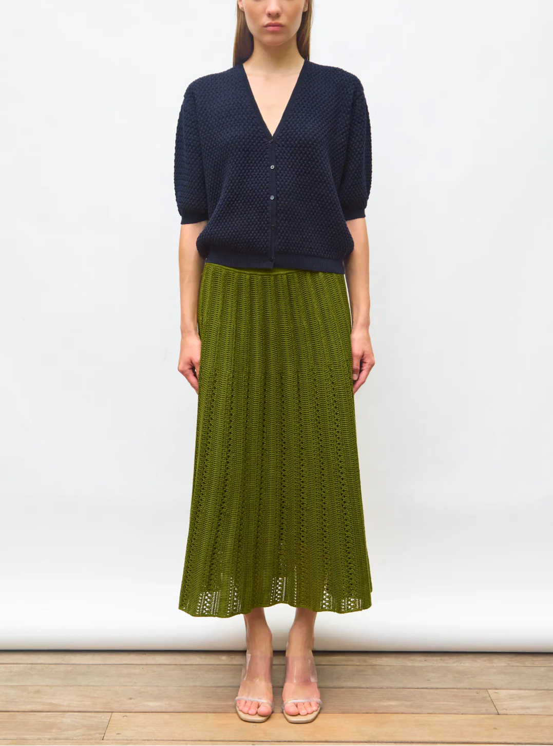 Molli Cardigan Coquillette en Maille V Nuit