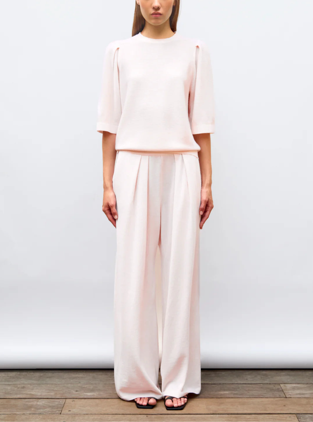 Molli Pantalon Lauren en Laine Mérinos Pétale