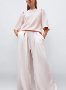 Molli Pantalon Lauren en Laine Mérinos Pétale