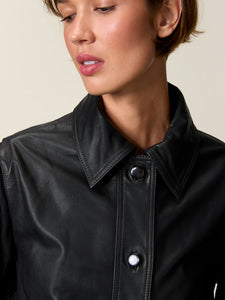 Rouje Veste Stan en Cuir Cachou