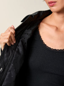 Rouje Veste Stan en Cuir Cachou