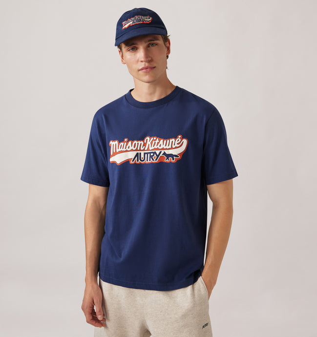 AUTRY x Maison Kitsuné T-shirt Logo Unisex Navy