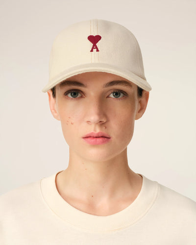 AMI Femme Casquette Ami de coeur Blanc Creme
