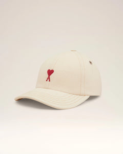 AMI Casquette Ami de coeur Blanc Creme