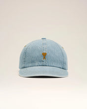 Charger l'image dans la galerie, AMI Casquette Ami de coeur en Denim Bleu Used