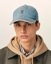 Charger l'image dans la galerie, AMI Casquette Ami de coeur en Denim Bleu Used